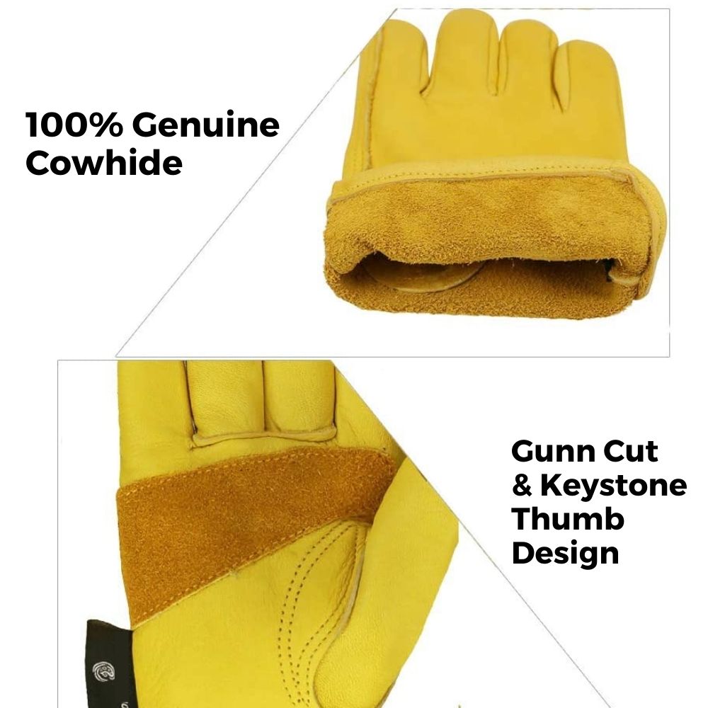 Leather Gardening Gloves: Medium: image 4