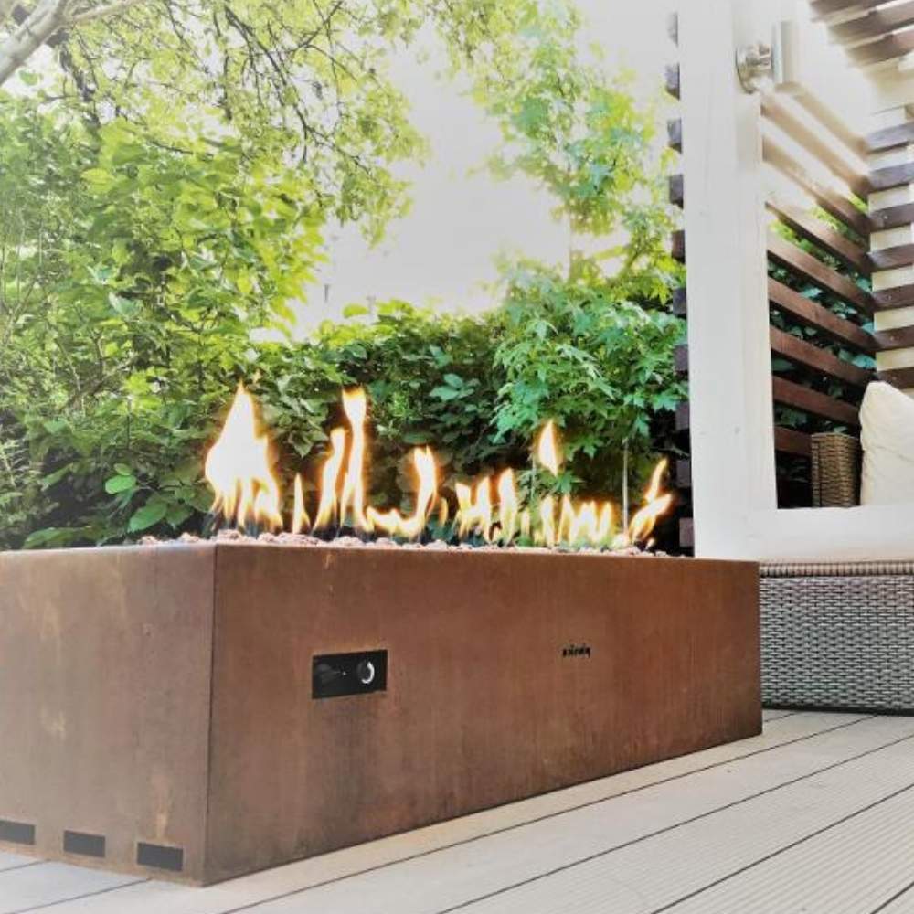 Corten Steel Gas Firepit: image 4