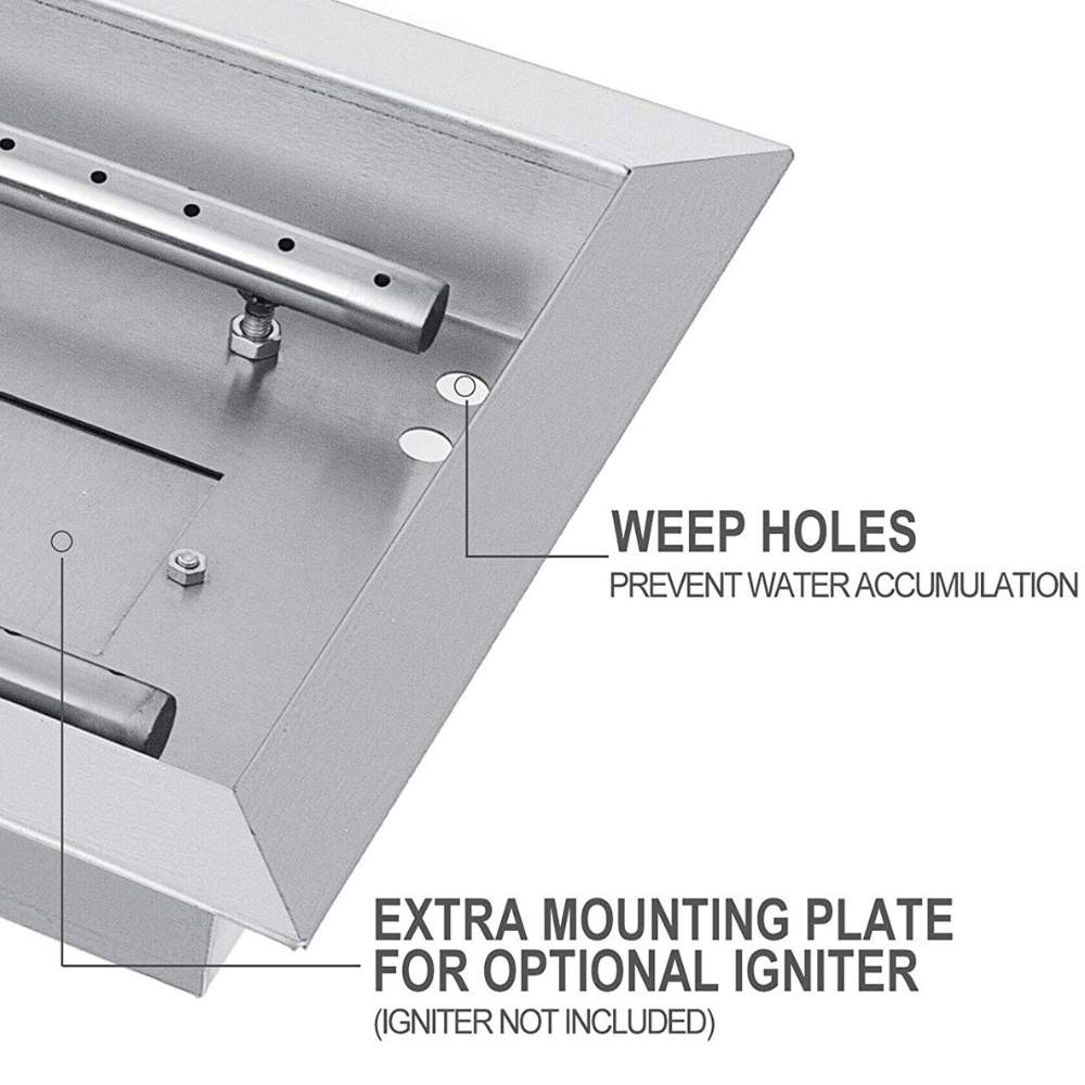 Fire Pit Burner Pan Kit: 36" linear burner: image 6