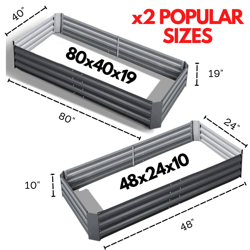 Metal Raised Garden Bed: 80" x 40" x 19": image 3