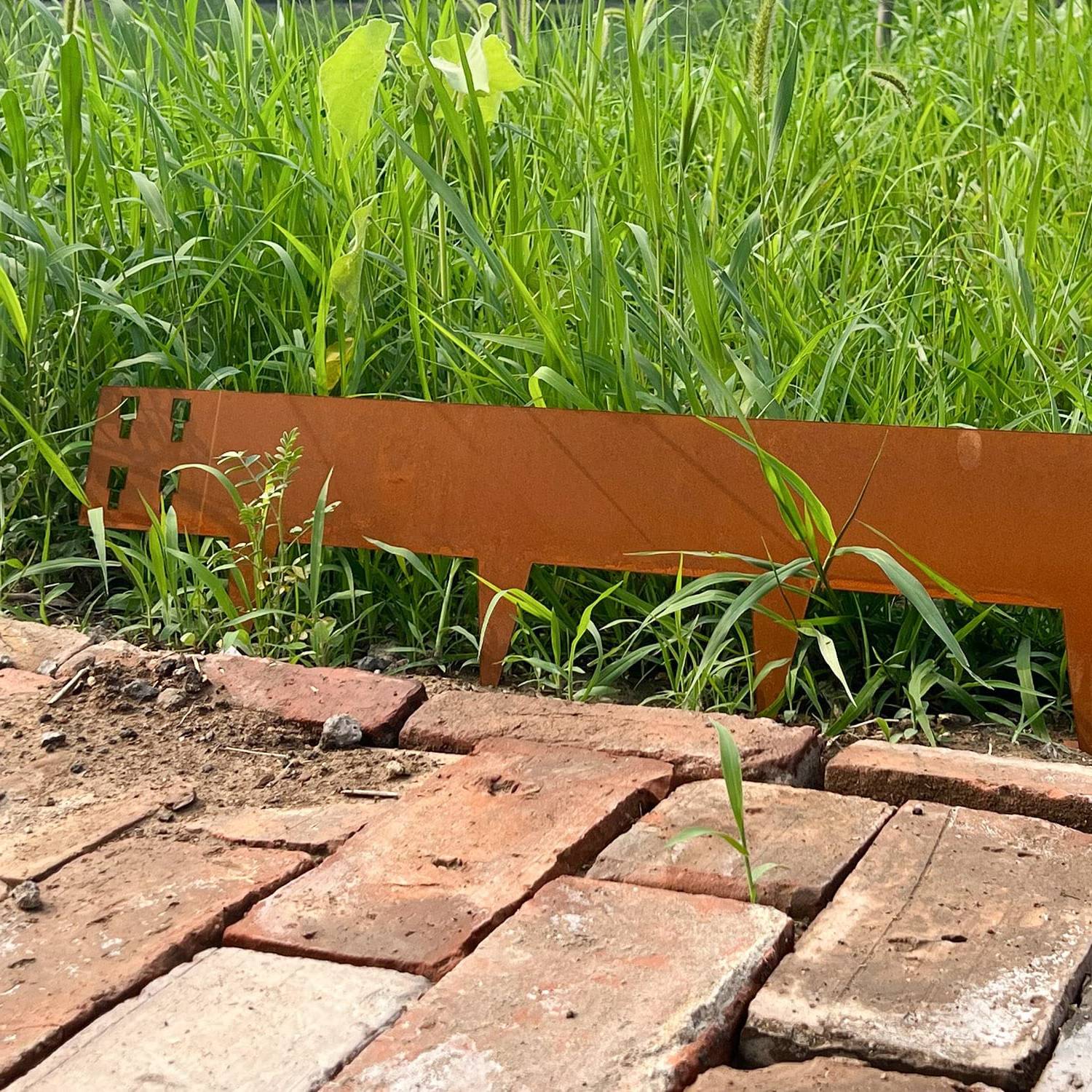 Corten Steel Garden Edge: 6" face height (per ft): image 2