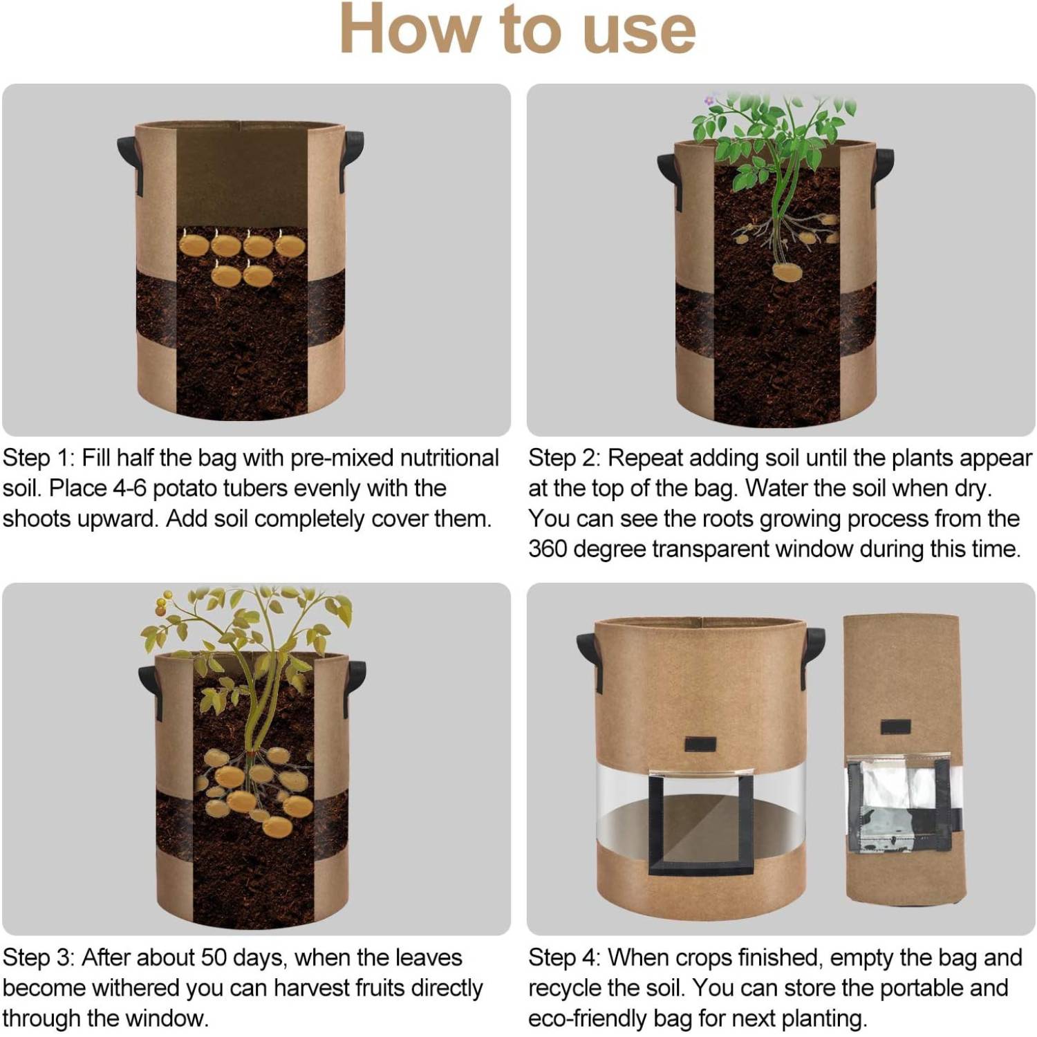 buy gardening fabric planting pot