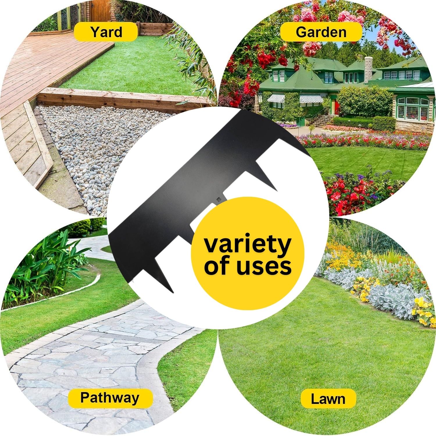 buy black lawn edging made of metal